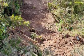 Glissement de terrain sur la Roche Ecrite © Parc national de La Réunion